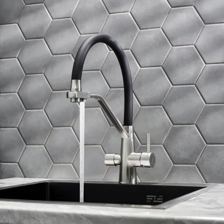 Смеситель для кухни РМС SUS127BL-016F-015 с фильтром для питьевой воды Нержавеющая сталь Черный