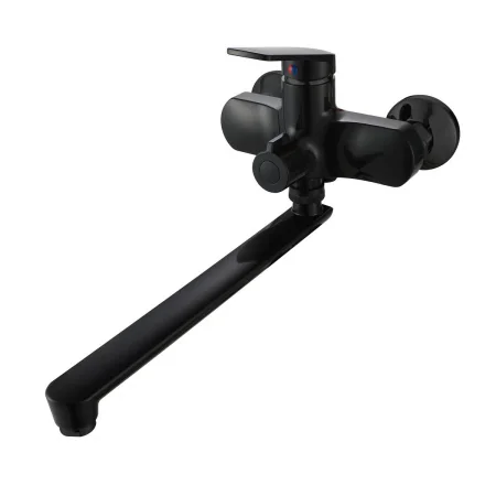 PL7BL-006E Смеситель для ванны с длинным изливом из высокопрочного пластика-Черный