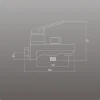 PL7CH-009E Смеситель для ванны  из высокопрочного пластика-Хром
