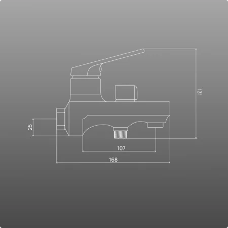PL7-009E Смеситель для ванны  из высокопрочного пластика-Белый
