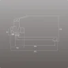 PL7CH-006E Смеситель для ванны с длинным изливом из высокопрочного пластика-Хром