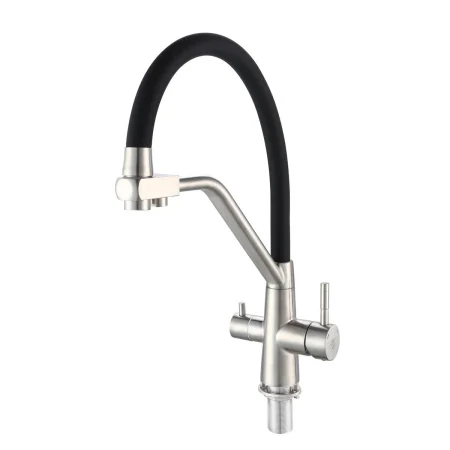 Смеситель для кухни РМС SUS127BL-016F-015 с фильтром для питьевой воды Нержавеющая сталь Черный