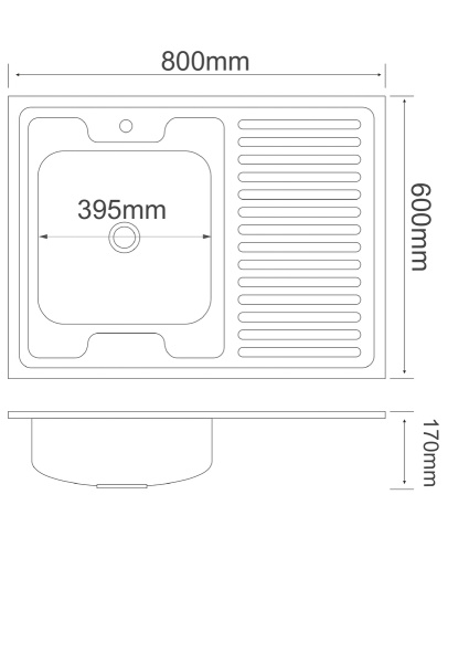 Мойка для кухни РМС MG6-8060L Накладная