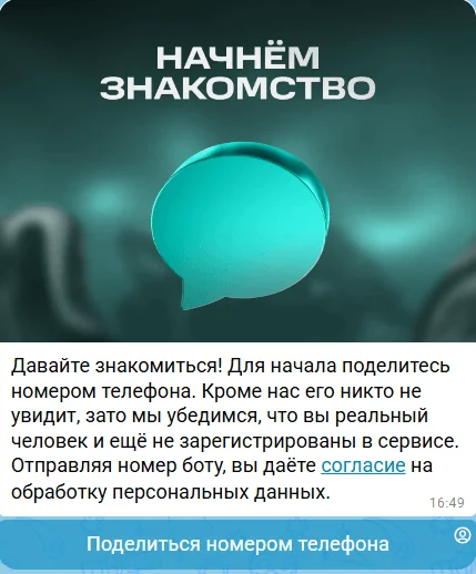 Шаг 1: передача номера телефона в MAX