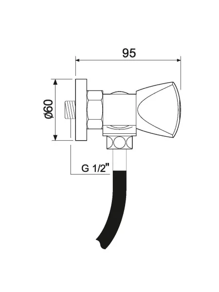 Смеситель для душа РМС SL119-003 Хром