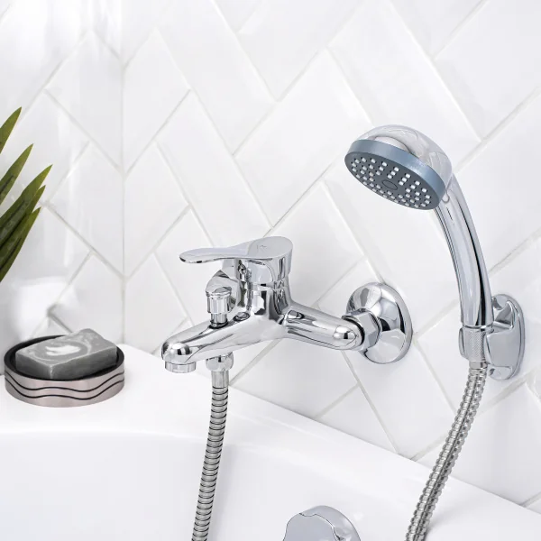 Смеситель для ванны с душем РМС SL86-009 однорычажный Хром