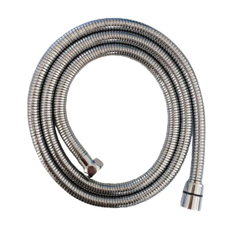 Шланг для душа SH 08 с двойным замком и с мелким шагом плетения растяжной 150 см-190 см Хром
