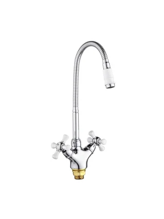 Смеситель для кухни РМС SL92W-279F гибкий излив Хром
