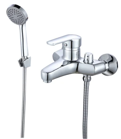 Смеситель для ванны с душем РМС SL50-009E с коротким изливом Хром