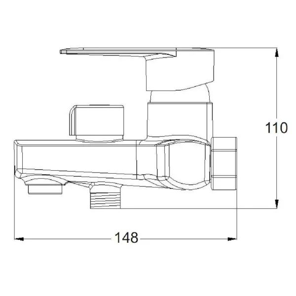 Смеситель для ванны РМС PL6-009E Высокопрочный пластик Белый