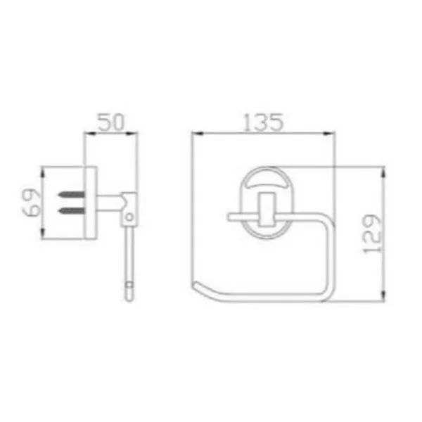 Держатель для туалетной бумаги РМС A1021-1 открытый