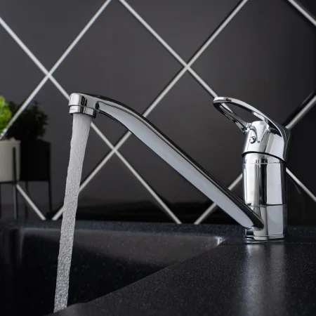 Смеситель для кухни РМС SL52-004FB-25 с длинным изливом Хром