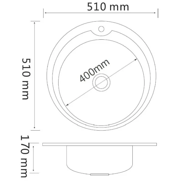 Мойка для кухни РМС MG6-51 Врезная глянцевая
