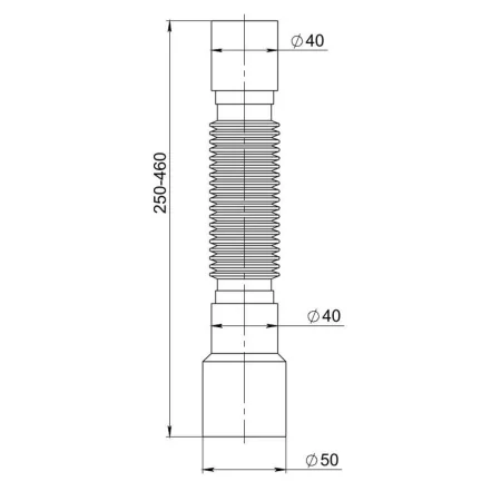 Гофра для раковины РМС ГО-0,4 без гайки Белая