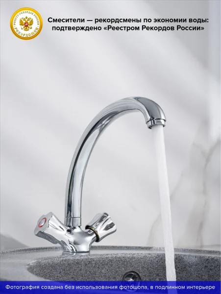 Смеситель для кухни РМС SL116-273F двуручковый Хром