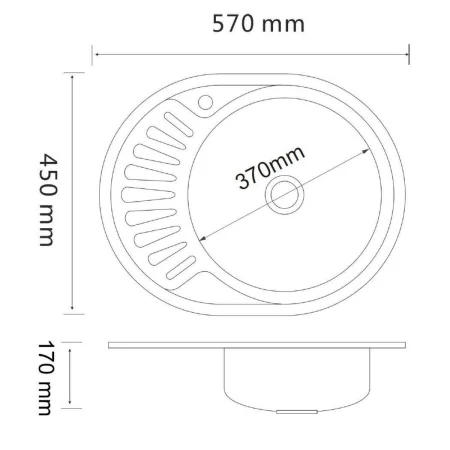 Мойка для кухни РМС MD6-5745OVR Врезная матовая