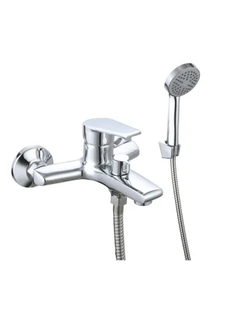 Смеситель для ванны с душем РМС SL132-009E с коротким изливом Хром