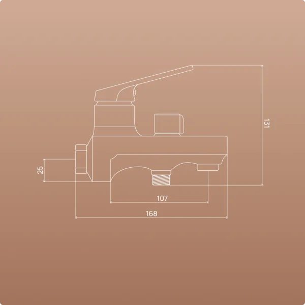 PL7BL-009E Смеситель для ванны  из высокопрочного пластика-Черный