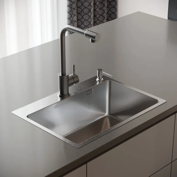 MR-5843 Набор 3 в 1 РМС (кухонная мойка+ корзина раздвижная+ дозатор врезной)