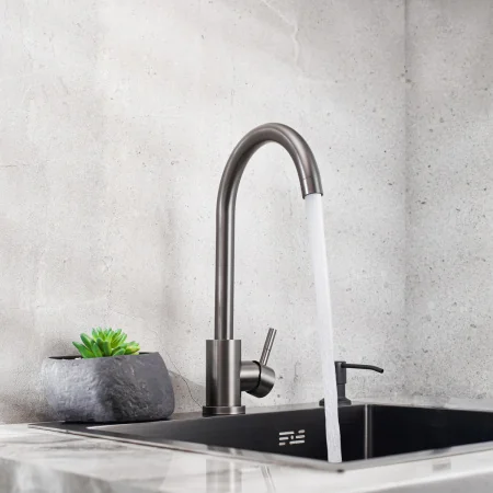 Смеситель для кухни РМС SUS124PVD-017F с PVD покрытием Нержавеющая сталь