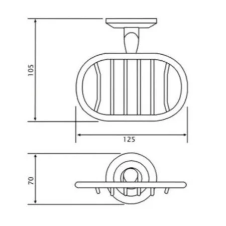 Мыльница овальная РМС A2021 металлическая решетка