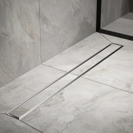 Трап для душа линейный РМС ТЛ01-80х7см Нержавеющая сталь