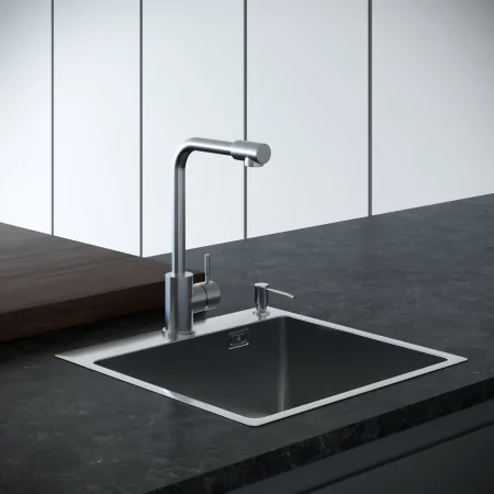 MR-5050 Набор 3 в 1 РМС (кухонная мойка+ корзина раздвижная+ дозатор врезной)