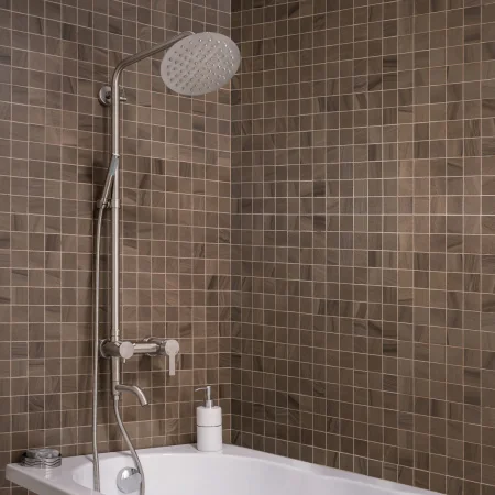 Душевая стойка РМС SUS124-009DK с тропическим душем Нержавеющая сталь