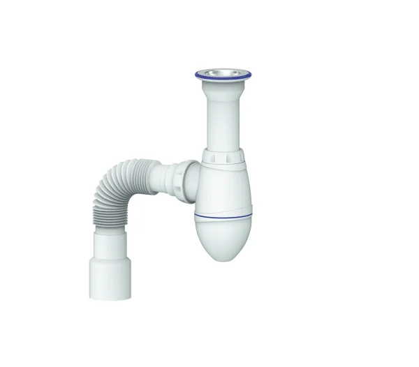 CИФОН ДЛЯ ТЮЛЬПАНА, УМЫВАЛЬНИКА С ЛИТЫМ ВЫПУСКОМ 1 1/2 И С ГИБКИМ СОЕДИНЕНИЕМ д.40 х 40/50