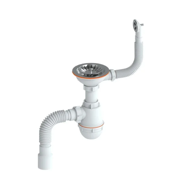 Сифон для мойки с круглым переливом РМС СЕМ-К
