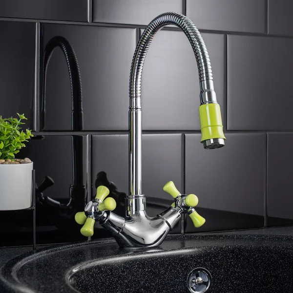 Смеситель для кухни РМС SL92GR-279F гибкий излив Хром