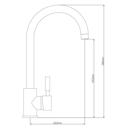Смеситель для кухни BOOU B9097J с фильтром для питьевой воды Латунь