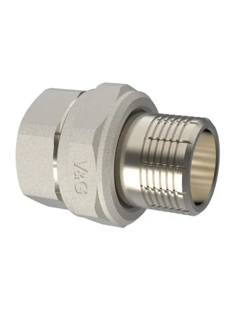 Сгон прямой V&G Вход/Выход 1 1/2" VG-205105 американка Латунь