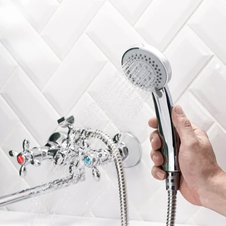 Смеситель  для ванны с душем BOOU BA5318-4-C007-B702 двуручковый Латунь