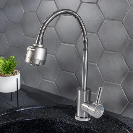 Смеситель для кухни РМС SUS124-016F Нержавеющая сталь