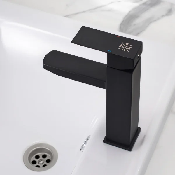 Смеситель для раковины РМС SUS125BL-001F Нержавеющая сталь Черный