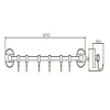 Держатель для полотенца РМС A5026 Шесть крючков трубчатый