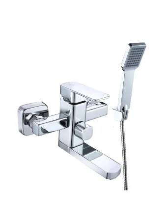 Смеситель для ванны с душем РМС SL144-009E с коротким изливом Хром