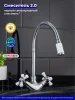 Смеситель для кухни РМС SL92W-279F гибкий излив Хром