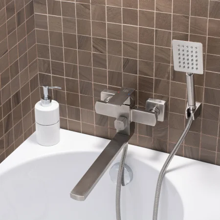 Смеситель  для ванны с душем РМС SUS125-006EP Нержавеющая сталь