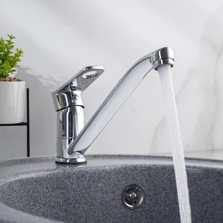 Смеситель для кухни РМС SL137-004F-25 однорычажный с длинным изливом Хром