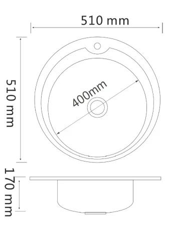 Мойка для кухни РМС MD6-51 Врезная матовая
