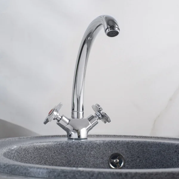 Смеситель для кухни РМС SL115-273F двуручковый Хром