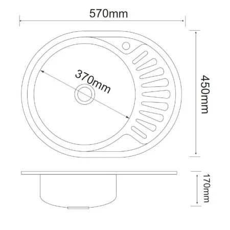 Мойка для кухни РМС MD6-5745OVL Врезная матовая