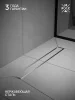 Трап для душа линейный РМС ТЛ01-60х7см Нержавеющая сталь