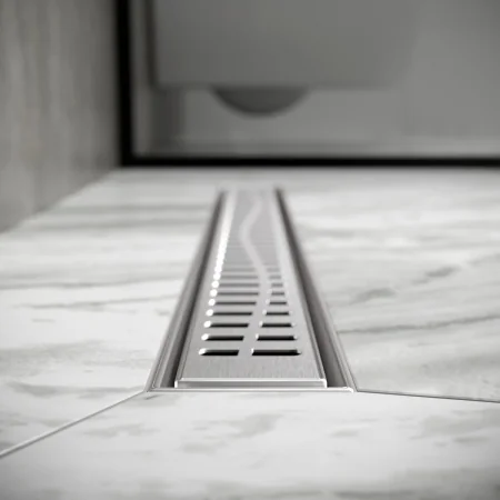 Трап для душа линейный РМС ТЛ03-60х7см Нержавеющая сталь