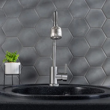 Смеситель для кухни РМС SUS124-016F Нержавеющая сталь