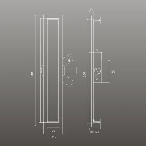 Трап линейный РМС ТЛ03Ч-60х7 