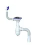 Сифон для мойки с прямоугольным переливом Unicorn B425 Гибкий отвод
