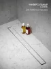 Трап для душа линейный РМС ТЛ02-80х7см Нержавеющая сталь